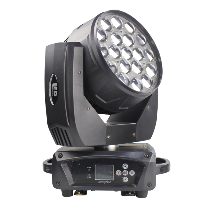 19 focal-dyed moving head lights